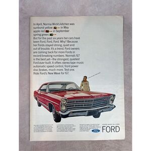 Vintage Print Advertisement Ad 1967 Ford Galaxie: Norma Wicks